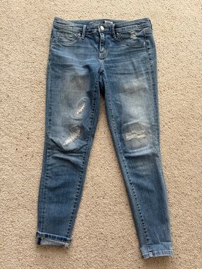 Mossimo Supply Co. Women's Light Blue Distressed Skinny Jeans